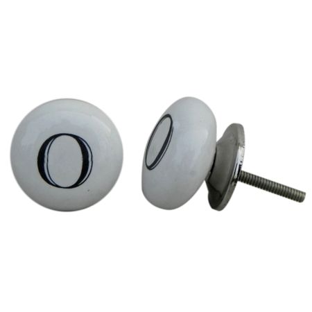 O Alphabet Wardrobe Ceramic Drawer Knob