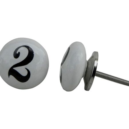Number Ceramic Knob -2