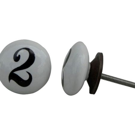 Number Ceramic Knob -2