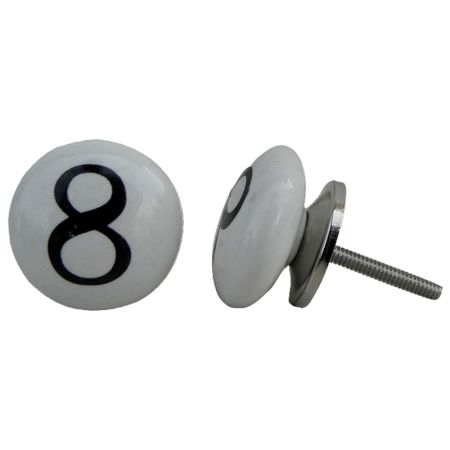 Number Ceramic Knob -8