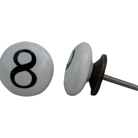 Number Ceramic Knob -8