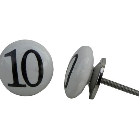 Number Ceramic Knob -10