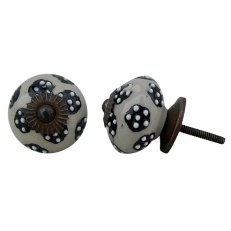Black Tiny Floral Knob (1)