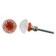 Orange Berry Glass Knob