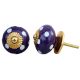Purple White Dotted Round Knob