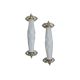 White Cut Ceramic Dresser Handles