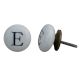 E Alphabet Ceramic Cabinet Knob