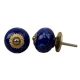 Navy Blue Flower Knob (1)