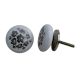 Silver Flower Flat Knob