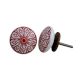 Red Daisy Flat Knob