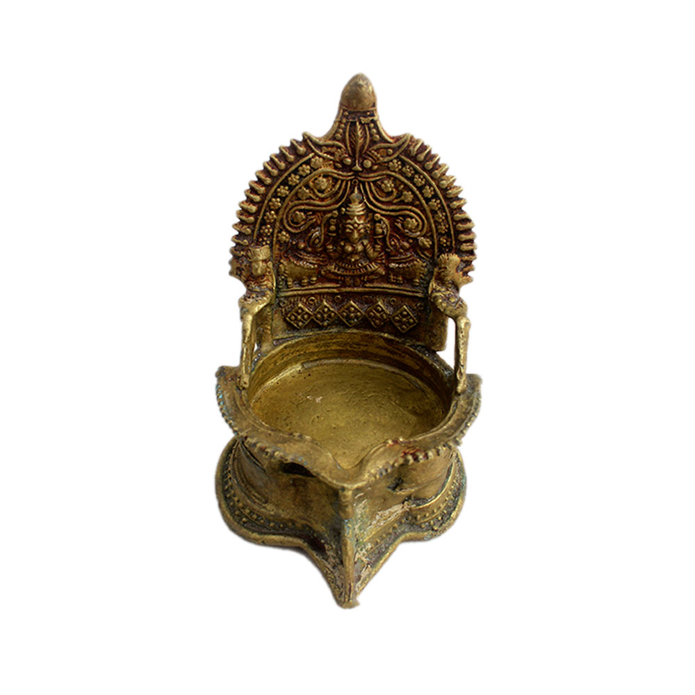 Laxmi Brass Oil Lamp (Ht-5.25 Inches)