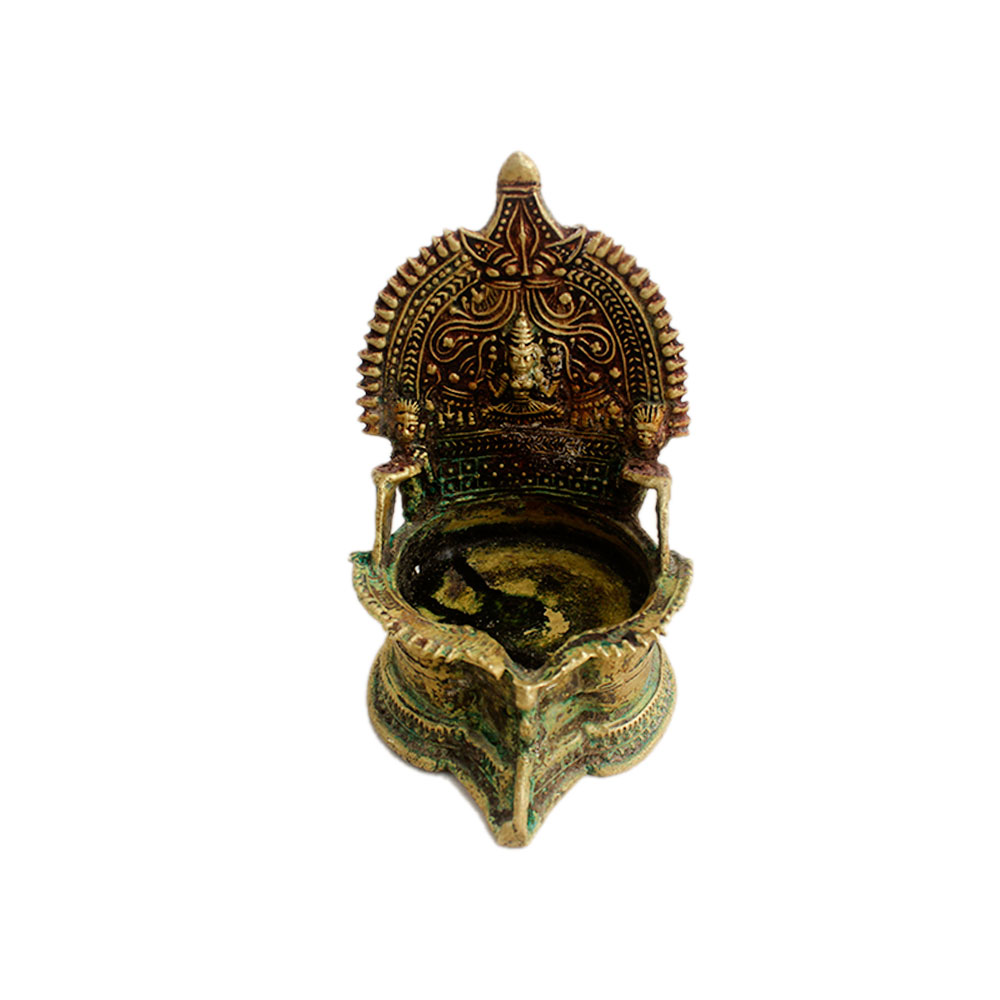 Laxmi Brass Oil Lamp (Ht-5.25 Inches)