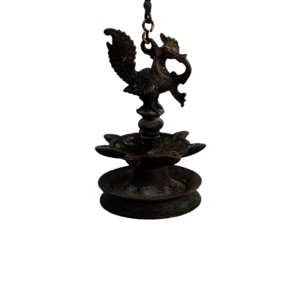 Bronze Oil Lamp-450 (Ht -31 Inches)