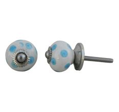 Blue Polka Small Knob