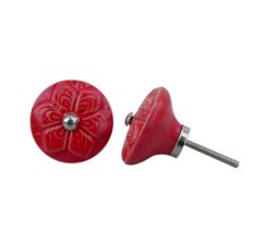 Red Wheel Flower Knob (1)