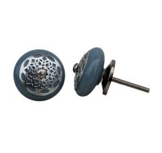 Grey Strewn Flat Knob