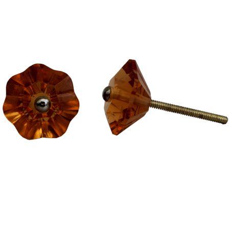Amber Floral Knob