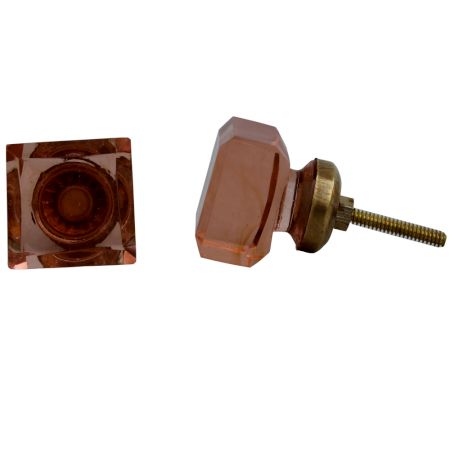 Pink Square Drawer Knobs