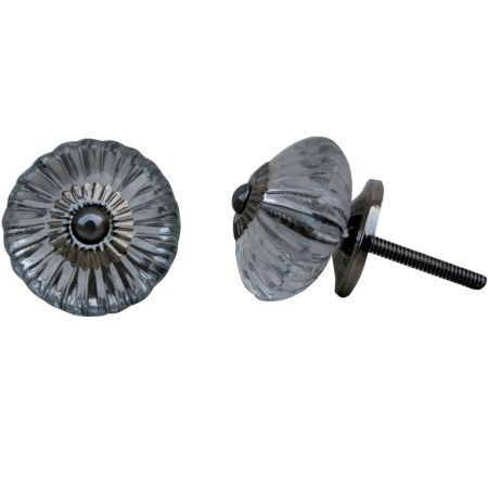 Clear Marigold Glass Knob