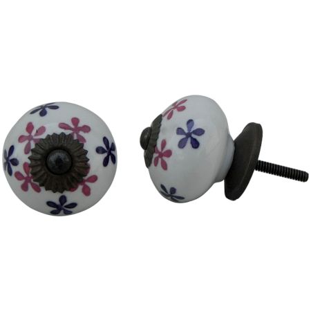 Mixed Flower Dresser Knob