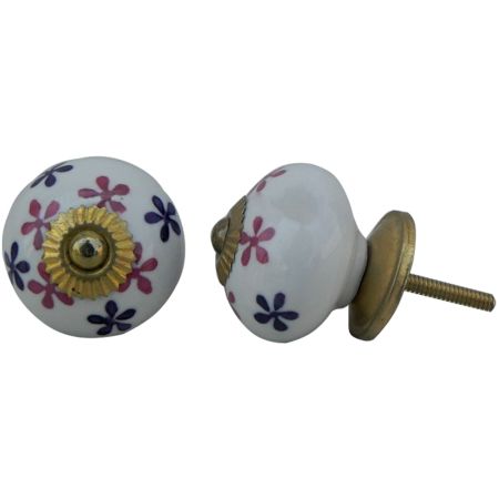 Mixed Flower Dresser Knob