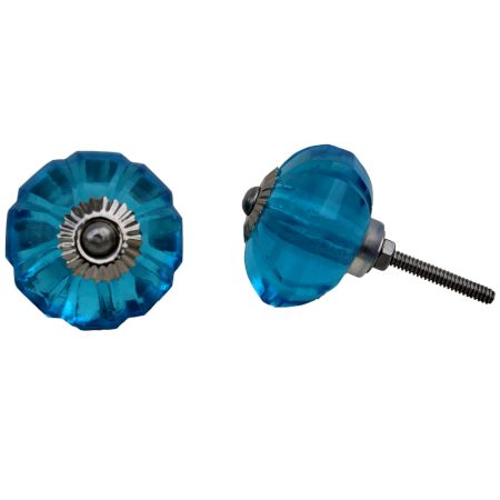 Turquoise Melon Glass Knob (1)