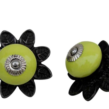 Lime Round Protia Knob