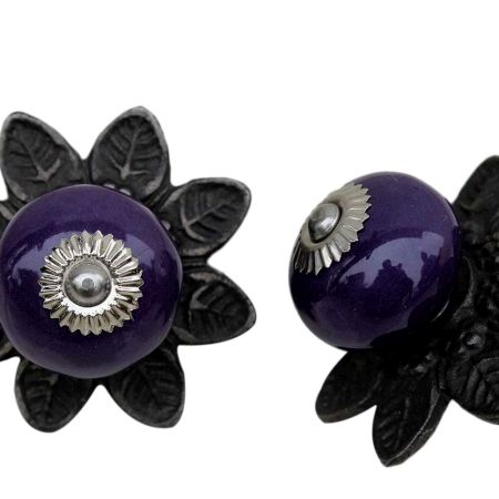 Purple Round Protia Knob