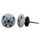 Black Butterfly Ceramic Cabinet Knob