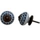 Black Striped Ceramic Knob