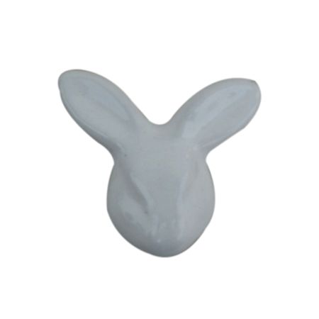 White Rabbit Face Ceramic Knob