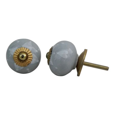 Grey Tiny Flower Knob (1)
