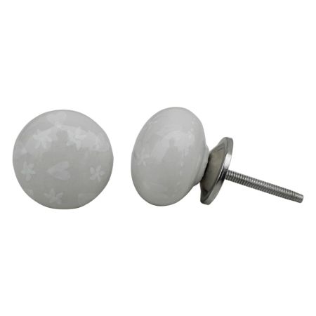 Cream Heart Flat Knob (1)