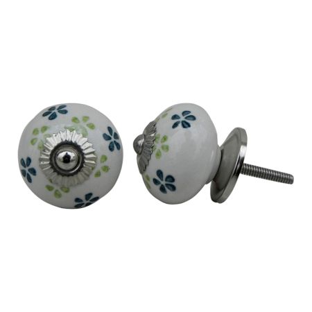 Green Lime Floral Knob (1)