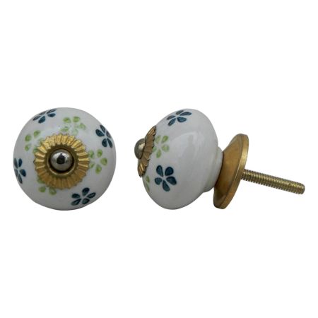 Green Lime Floral Knob (1)