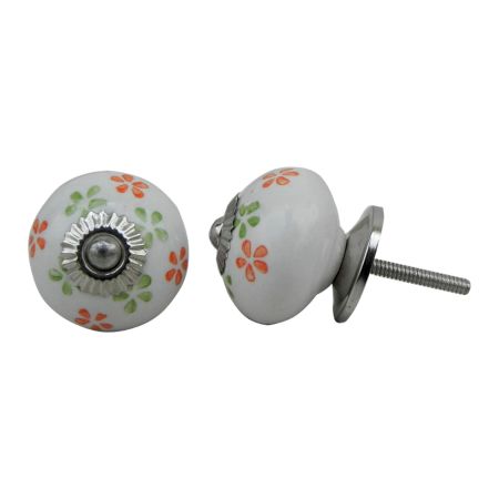 Orange Lime Floral Knob (1)