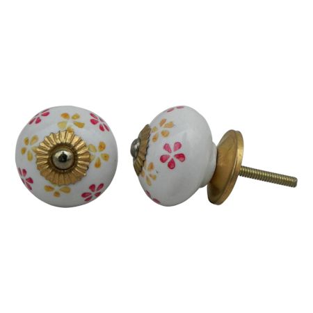 Red Yellow Floral Knob (1)