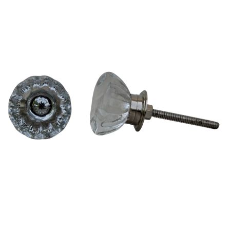 Paneled Sides Glass Drawer Knobs Online