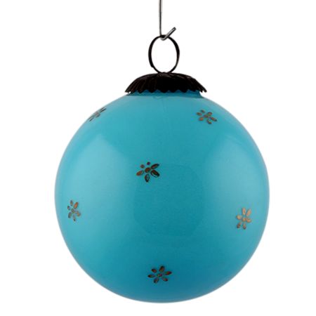 Turquoise Tiny Flower Big Christmas Hanging