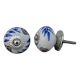 Blue Leaf Crackle Ceramic Cabinet Knob Online