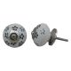 Grey Black Floral Knob (1)