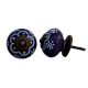 Purple Floral Ceramic Knob