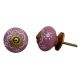 Pink Floral Ceramic Knob