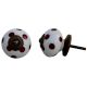 White Red Polka Ceramic Wardrobe Knob