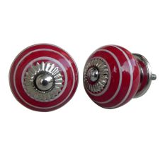 Dark Red White Knob