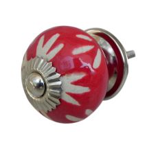 Red Etched Ceramic Knob-18
