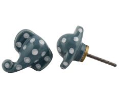 Grey Elephant Polka Knob