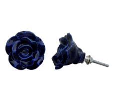 Navy Blue Rose Knob