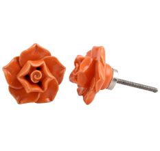 Orange Rose Knob