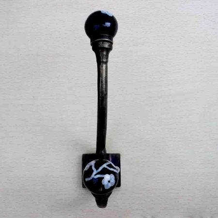 Black Floral Iron Hooks-EHG-18